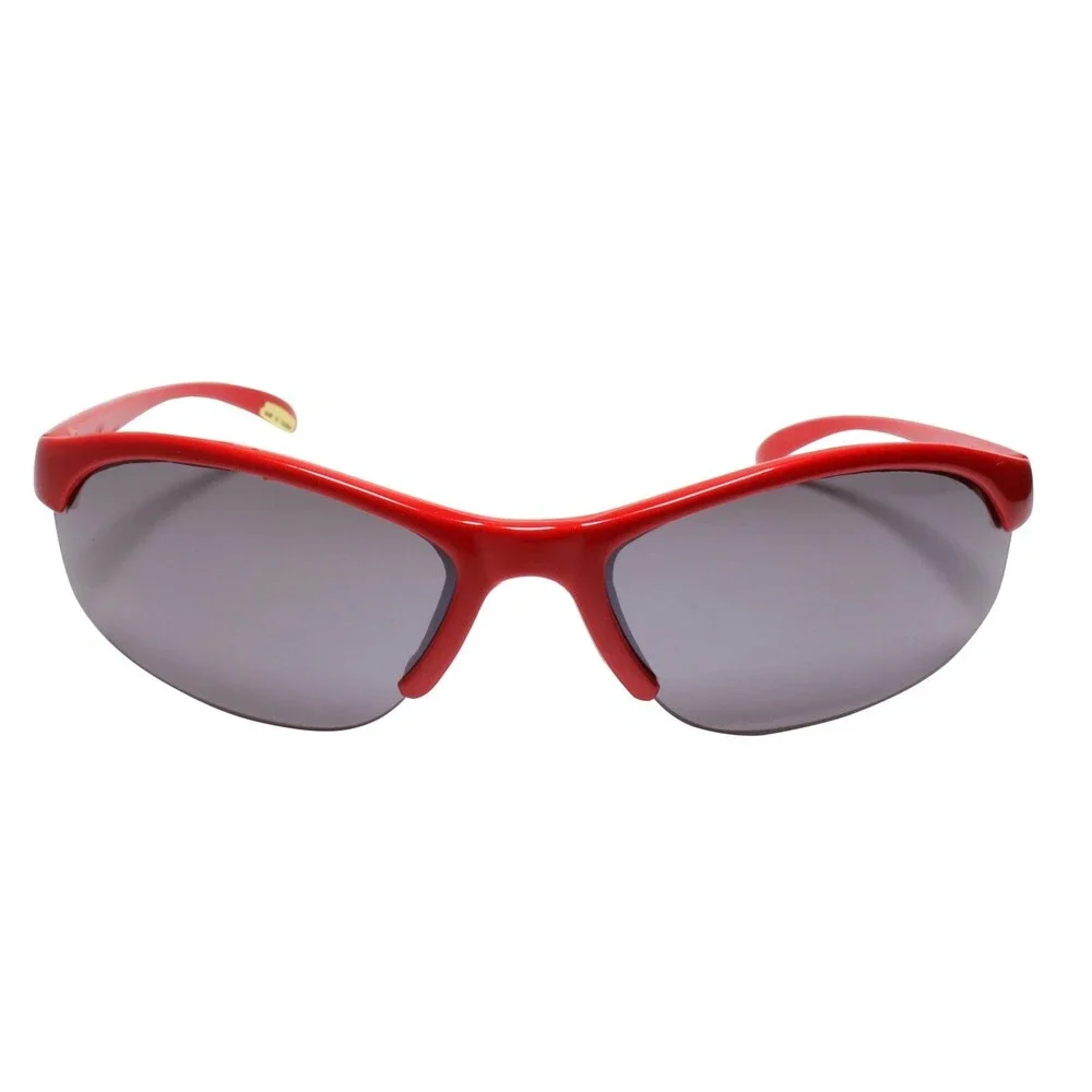 Motorcycle Riding Biker Lightweight Semi Rimless Red Wrap Sport Sunglasses